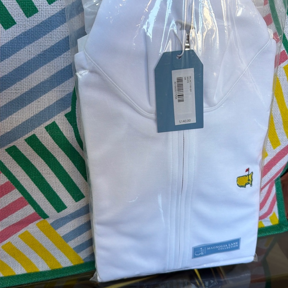 NWT MASTERS Magnolia Lane Women's White Half-Zip Jacket